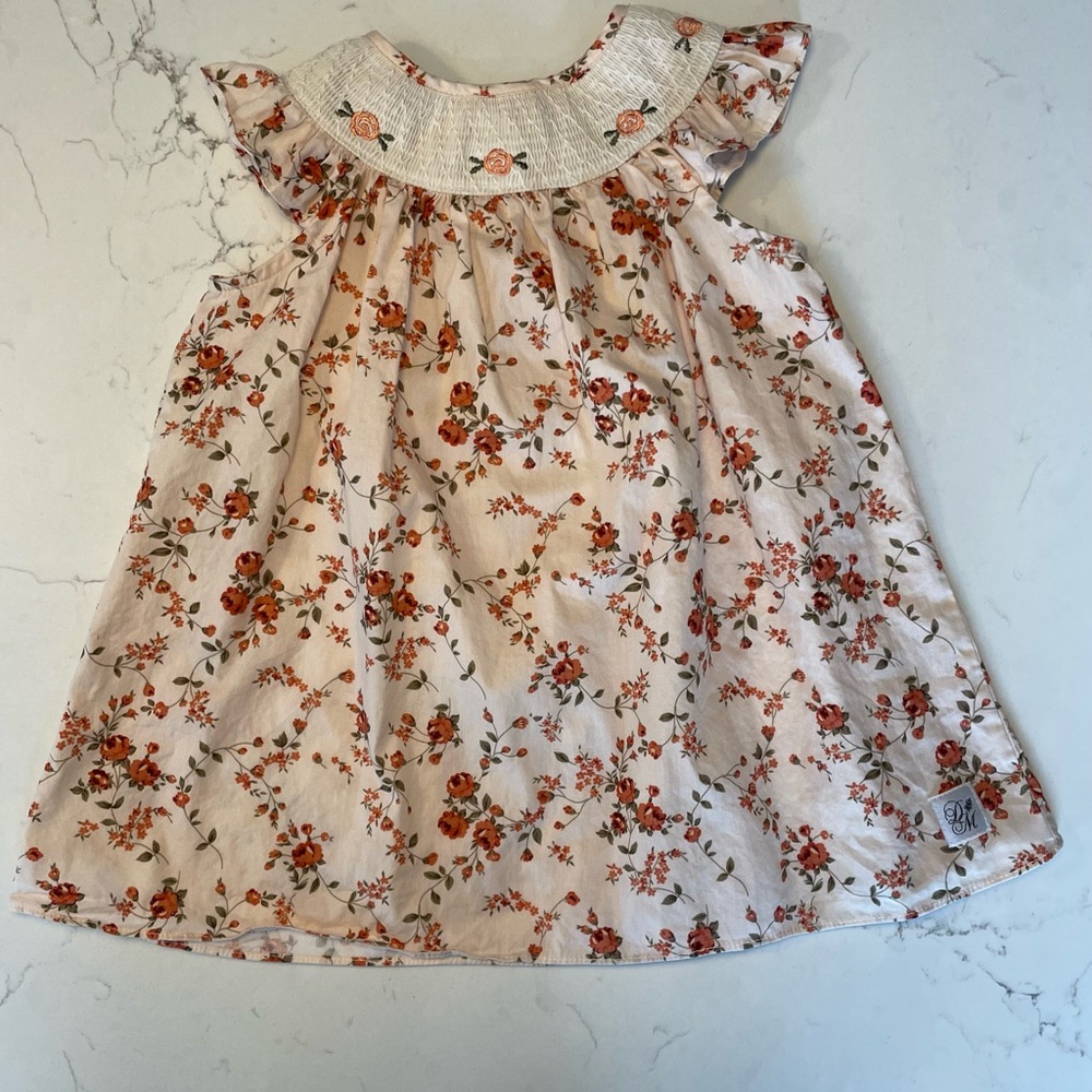 Darling Mae Smocked Floral Dress 24m